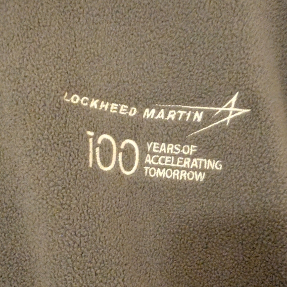 Lockheed Martin 100 Years Gray Fleece Jacket M - Picture 2 of 3